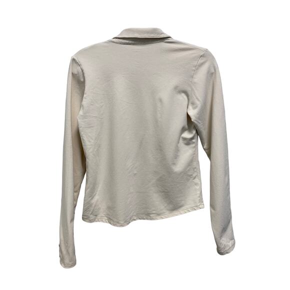 Patagonia Women's Cream Long Sleeve Snap Button Stretch Shirt Size Small - Picture 3 of 6